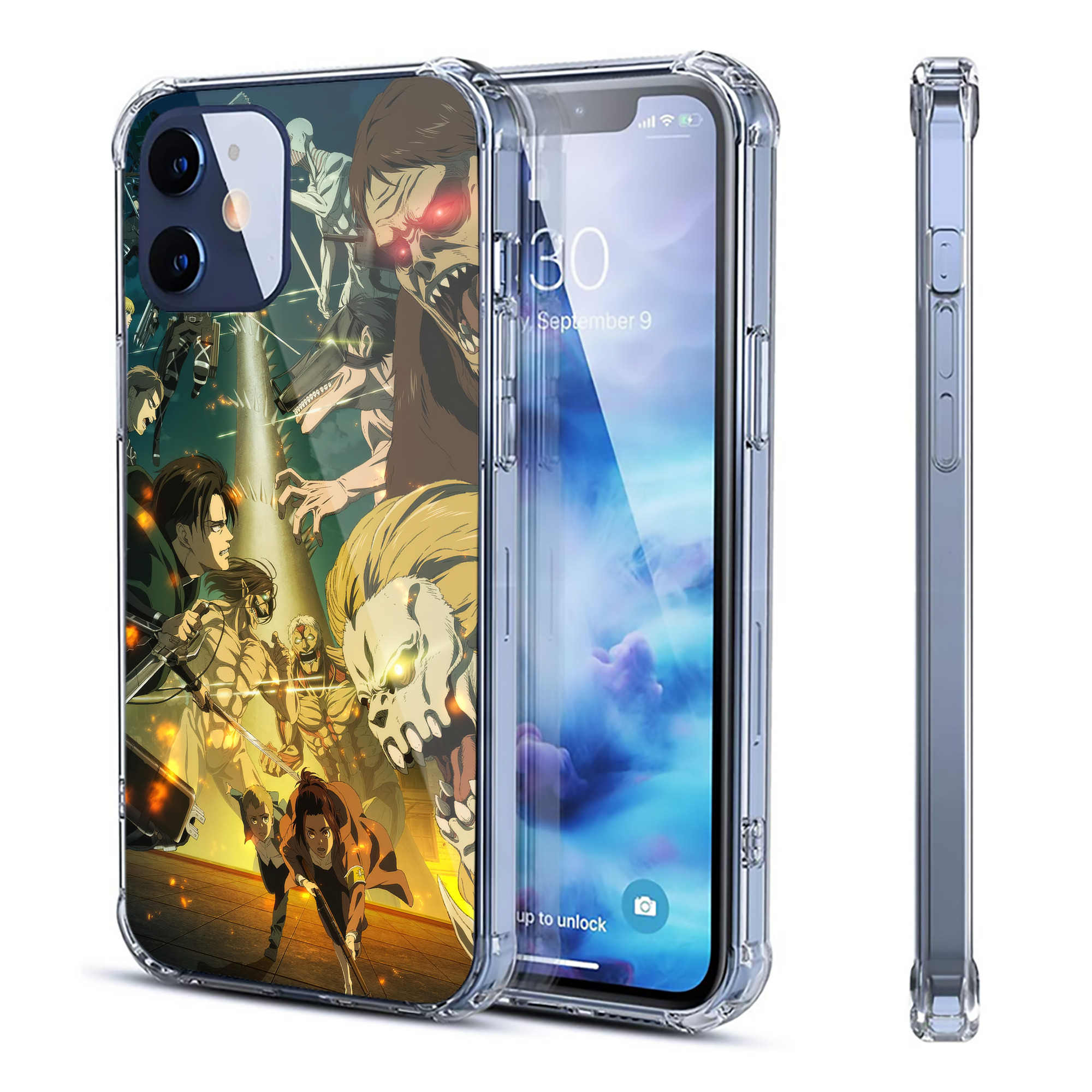 （画像用） 進撃の巨人 Attack on Titan 【iPhone 12シリーズ対応】透明スマホケース（クリアソフトケース）